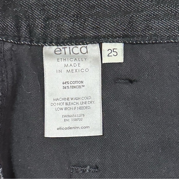 NWT Etica Lewis High Waist Pleated Ankle Cargo Jeans Onyx Black Denim - Picture 9 of 16